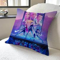 KPop Demono Medžiotojai Pagalvė Dovana Namų Biuro Dekoras Pagalvė Miegamojo Sofos Automobilio Pagalvėlės Užvalkalas Pagalvės Užvalkalas 12x12Inch blue