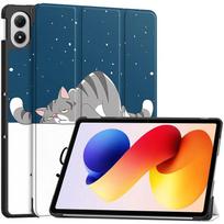 Skirta Xiaomi Redmi Pad Pro 2025 pro 2024 Tri-Fold PU odos stovas Planšetinio kompiuterio dėklas Funda Skirta Redmi Pad 2 Pro pad 2 Dėklas Išmanusis dangtelis Redmi pad2 2025 11 gray