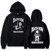Death Row Records Albumo Merch Hoody Snoop Dogg Ilgomis Rankovėmis Gatvės Stiliaus Drabužiai Moterims Vyrams Su Gobtuvu Džemperis Madingi Drabužiai M black