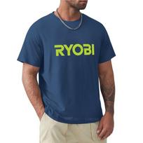 nauji juodi marškinėliai vyrams Ryobi Tools Marškinėliai juodi marškinėliai vasariniai drabužiai vyriški vintažiniai marškinėliai 3XL blue