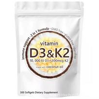 Vitaminas D3 ir K2 kapsulės: Gerina kalcio įsisavinimą ir palaiko kepenų sveikatą