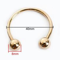 2/5/10 vnt. Meetee 15-60 mm U formos metaliniai žiedai Sagtis Dvigalvio sraigto kilpa Sagtelė maudymosi kostiumams Bikini Dekoracija Skrybėlių kabliukas Aksesuaras 2Pcs beige