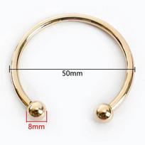 2/5/10 vnt. Meetee 15-60 mm U formos metaliniai žiedai Sagtis Dvigalvio sraigto kilpa Sagtelė maudymosi kostiumams Bikini Dekoracija Skrybėlių kabliukas Aksesuaras 2Pcs beige