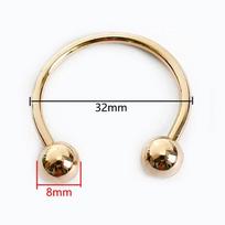 2/5/10 vnt. Meetee 15-60 mm U formos metaliniai žiedai Sagtis Dvigalvio sraigto kilpa Sagtelė maudymosi kostiumams Bikini Dekoracija Skrybėlių kabliukas Aksesuaras 2Pcs