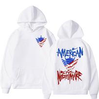 Cody Rhodes American Nightmare Logotipo Hoodies Vyriški drabužiai Hip Hop Vintage Megztiniai Laisvalaikio Fleece Ilgomis Rankovėmis Hoodie M white
