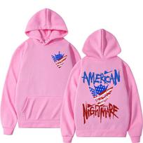 Cody Rhodes American Nightmare Logotipo Hoodies Vyriški drabužiai Hip Hop Vintage Megztiniai Laisvalaikio Fleece Ilgomis Rankovėmis Hoodie M pink