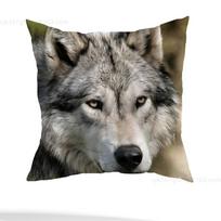 Vilko Pagalvės Užvalkalas Kvadratinis Dvispusis Spausdinimas Trumpas Pliušas Sofos Pagalvės Užvalkalas Miegamojo Lovos Spintelės Pagalvė 12x12Inch gray