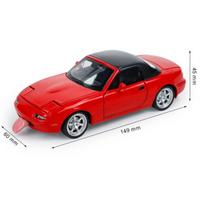 1/32 Mazda MX5 MX-5 Superautomobilio lydinio liejimo žaislinio automobilio modelis Su garsu ir šviesa Atitraukiamas žaislas Kolekcionuojami daiktai Gimtadienio dovana raudona