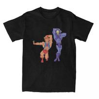 Visatos meistrai He-man Skeletas Drabužiai Marškinėliai Vyrams Moterims Heman He Man Šaunus Spausdintas Audinys M juoda