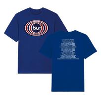 2026 BLUR Blur Grupė Britų Roko Punk Muzika Medvilninis Laisvas Dėmėtas Amerikietiškas Laisvalaikio Purškiamas Trumpomis Rankovėmis Marškinėliai moterims Vyriški Marškinėliai L blue