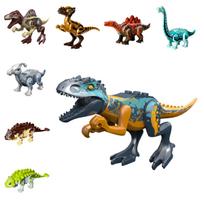 Juros periodo Dinozaurų konstravimo kaladėlių rinkinys, Pasaulio parkas 3 modelis, Baltasis T Indominus Rex Dino pabėgimas, Mosasaurus Velociraptor gyvūnas, black