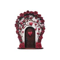 Wooden Fairy Gnome Door Figurines Handmade Micro Landscape Windows Door Miniature Craft Elf Door Art Statues Garden Decoration