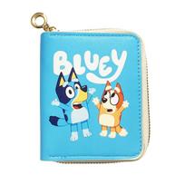 Bluey Ir Bingo Anime Piniginė PU Odos Medžiaga Animacinis Kortelių Dėklas Studento Raktų Maišelis Vaikų Monetinė blue