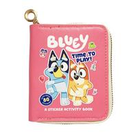 Bluey Ir Bingo Anime Piniginė PU Odos Medžiaga Animacinis Kortelių Dėklas Studento Raktų Maišelis Vaikų Monetinė pink