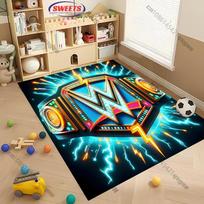 15 dydžių W WWE spausdintas kilimas Dovana imtynių mėgėjams Kilimas Miegamasis Svetainė Sofa Balkonas Daugiafunkcis Keturis sezonus Galima naudoti 40cm x 60cm white