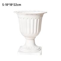 2 vnt. Vestuviniai Stulpelio Stiliaus Plastikiniai Indai Gėlių Vazonas Baltas Gėlių Vazos Gėlių Kompozicija S 18*18*22cm
