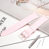 Silikoninis dirželis Swatch SFS103 SFV107 SFN120 SFK397 SFK360 SFK361 laikrodžiui 16mm Moteriška apyrankė Vandeniui atsparūs laikrodžio aksesuarai 16mm lipčiaus spalva