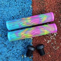 1Pair 160mm 22mm Universal Extended Mountain Bike Grips Mixed Color Anti Slip Rubber Handlebar Covers for Mountain Road Bike pink