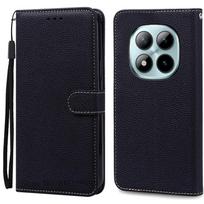 M8/M8 Pro 5G dėklas Poco M8 dėklui Odinis atverčiamas piniginės tipo dangtelis Xiaomi Poco M8 Pro 5G dėklui Magnetinis knygos tipo dangtelis Coque Fundas For Poco M8 Pro 5G juoda