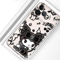 Sanrio šaunus Kuromi dėklas iPhone 17 Pro Max 14 Plus XR 7 8 11 15 13 Pro XS Max 12 Mini Air 16, minkštas telefono dėklas iPhone17 Pro