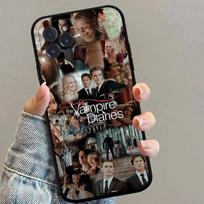 Vampyrų Dienoraščiai Damonas Salvatore Kvadratinis Matinis Silikoninis Dėklas Skirtas Iphone17 Air 16 15 14 13 12 11 Pro Max Plus Matinis Dangtelio Dėklas iPhone 12pro max