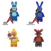 Mini plytelės Bonnie ornamentas surinkimo kaladėlių žaidimai figūrėlė Chica Foxy meškinas Freddy Fazbear žaislas priedai vakarėlio dovanos blue