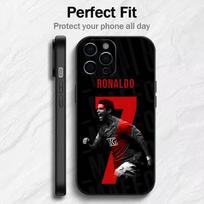 CR7 R-Ronaldo Football Player  Phone Case For iPhone17,16,15,14,13,12 Plus,Max Soft Silicone Black Cover iPhone16e
