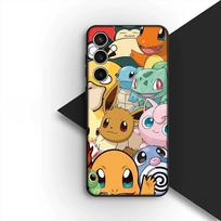 Dėklas Samsung Galaxy S24 S25 S23 FE Ultra Plus S7 Edge S25+ S23+ A56 5G telefonui Mewtwo P-Pokemons Mew two P-Pikachus Galaxy S24