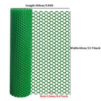 Plastikinis vielos tinklo tvora, 40cm x 300cm - Plastikinis vištidės tinklas šunims, triušiams ir naminiams paukščiams - Balkono tinklas gyvūnams(Skylė 3mm-12mm) Green Hole 12mm
