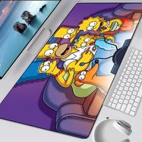 The-Simpsons Animacinis Pelės Kilimėlis Guminis Kilimėlis Nešiojamam Kompiuteriui XXL Pelės Kilimėlis Nešiojamam Kompiuteriui Žaidėjui Kompiuterio Stalas Žaidimų Aksesuarai 600x300x3mm