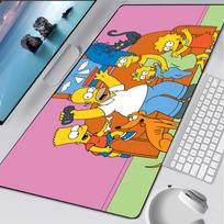 The-Simpsons Animacinis Pelės Kilimėlis Guminis Kilimėlis Nešiojamam Kompiuteriui XXL Pelės Kilimėlis Nešiojamam Kompiuteriui Žaidėjui Kompiuterio Stalas Žaidimų Aksesuarai 600x300x3mm