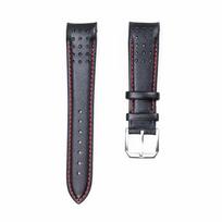Lenkta 21 mm kvėpuojanti odinė apyrankė Seiko Watch Strap Sportura Series Barcelona SNAE SNP SRG SUN SPC089 SSC Watchband 21mm width black