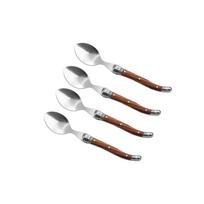 4-piece stainless steel spoon, knife and fork set of tableware Cutlery Solid Table Sharp Handle Cutlery Laguiole Knife Set gray