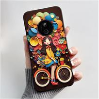 Dėklas Nokia 110 4G 2024 / HMD 110 4G / Nokia 125 4G 2024 Estetiškas Smūgiams Atsparus Minkšto Silikono Juodas Dėklas Saulėlydžio Rašto Galinis Dangtelis Nokia 110 4G 2024 black