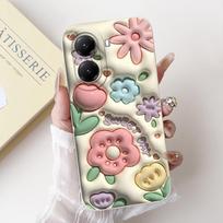 Case for Xiaomi Poco X7 Pro 6.67'' Back Cover Fashion Flower Slim Soft Silicone Funda Xiaomi PocoX7 Pro Shockproof Phone Capa Poco X7 Pro gray