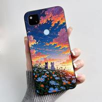 Dėklas Google Pixel 4a 4G / 4a 5G telefonui Super plonas, plonas, estetiškas, prabangus, mielas, šaunus, berniukams, mergaitėms, minkštas silikoninis, matinis dangtelis Google Pixel 4a blue