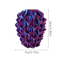 3D spausdintas vazonas, didelių ir mažų geometrinių vazonų rinkinys, modernus dekoratyvinis gėlių vazonas namams One Size blue