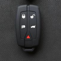 5 Buttons silicone Car Remote Smart Keyless Fob Case Shell cover For Land Rover Freelander 2 key raudona