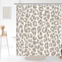Miela pilko leopardo rašto dušo užuolaida, moderni paprasta namų vonios užuolaida, skalbiama patvari poliesterio medžiaga W90H180(CM)-1 Pcs