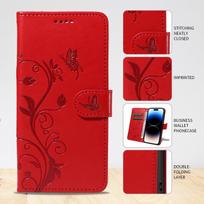 Drugelio gėlės vijoklio odinis dėklas, skirtas Samsung Galaxy S25 S24 S23 S22 S21 S20 Ultra S24 S25 Plus FE S25 Edge Flip piniginės dangtelis Galaxy S22 5G