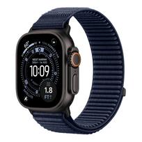 Dirželis Apple Watch Ultra 3 Juostelės iwatch 49mm 44mm 40mm 42mm 46mm 41mm 45mm Nailono kilpa correa Apyrankė serija 10 9 8 7 2 Se 11 42 44 45 49 S10-46mm jūros mėlyna spalva