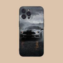 Šaunus F-Fords automobilis M-Mustang telefono dėklas iPhone 16,15,14,13,12,11,Pro,X,XS,Max,XR,Plus,Mini minkštas juodas dangtelis iPhone14Plus