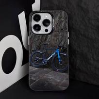 MTB Kalnų Dviratis Dviračių Dviračio Telefono Dėklas iPhone 16,15,14,13,12,11,8,7,Pro,Max,Plus,Mini,XS,SE Atsparus Kritimui Juodas Matinis Kietas iPhone11PRO