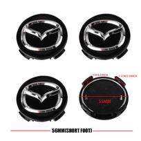 4 vnt. 56/60 mm automobilio ratlankio centrinis dangtelis Mazda MS RX7 RX8 2 3 6 Atenza Axela Demio MX5 929 CX3 CX4 CX5 CX7 CX8 CX9 GH BK MP For mazda black