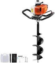 Benzininis žemės grąžtas 63cc 2400W, 200mm grąžtas, 25mm prailgintuvas, grunto gręžtuvas, sodo grąžtas, tvorų gręžtuvas