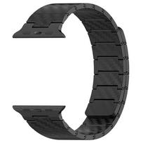 Anglies Pluošto Dirželis+PC Dėklas Apple Watch Juostai Ultra 2 49mm 45mm 41mm 44mm 40 42mm Magnetinis Apyrankė iWatch 9 8 7 6 5 4 3 SE 38mm-Series 3 2 1 black