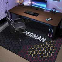 VIKAMA Cyberpunk korio rašto žaidimų kilimėlis Neslystantis, atsparus dilimui kompiuterio kėdės kilimėlis Svetainės, miegamojo grindų kilimėlis Namų dekoras 80x120cm(31x47in)
