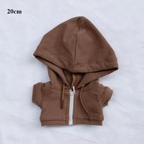 Mielos bliuzonų aprangos Vaikams Žaislai Madingi Drabužiai Nauji Rankų Darbo Gobtuvai 10/20 cm Medvilninėms Lėlėms Coffee-With Zipper-20cm