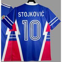1990 m. Jugoslavijos retro marškinėliai futbolo marškinėliai klasikiniai Stojković SUKER namų ir išvykos marškinėliai M white