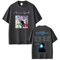 Ariana Grande The Eternal Sunshine Tour Marškinėliai Vyrams ir Moterims Vasariniai Medvilniniai Drabužiai Retro Mada Trumpomis Rankovėmis S gray